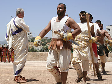 Gladiators enter the arena